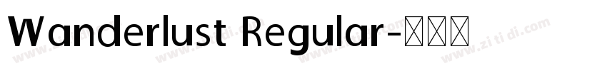Wanderlust Regular字体转换
